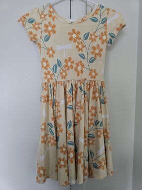 Dot Dot Smile Girls' Yellow Floral Dress with Orange Flowers 💖=3/$20